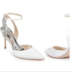Badgley Mischka Blanca Strappy Crystal Stilettos